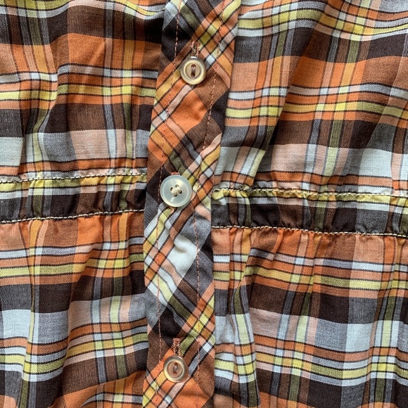 70s vintage plaid shirt M - Picture 3 of 4
